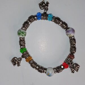 Vintage Elephant Good Luck Charm Bracelet